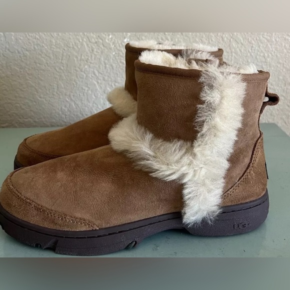 UGG Sunburst Mini Chestnut W-1130728-CHE 10 Shearling Boots - Picture 6 of 14